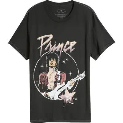 Merch Traffic Prince Oversize Cotton Graphic T-shirt In Black