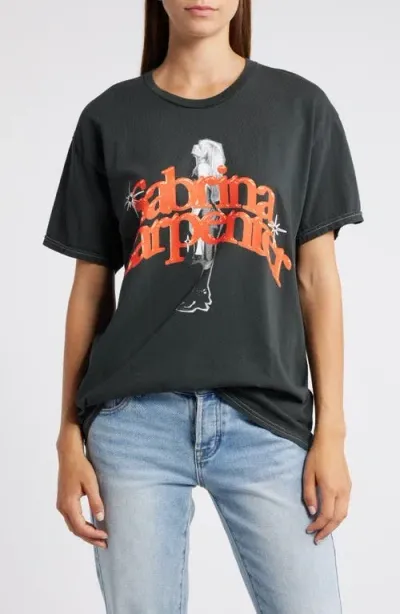 Merch Traffic Sabrina Carpenter Graphic T-shirt In Charcoal