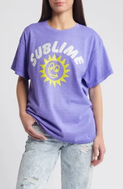 Merch Traffic Sublime Pawn Shop Oversize Graphic T-shirt In Purple