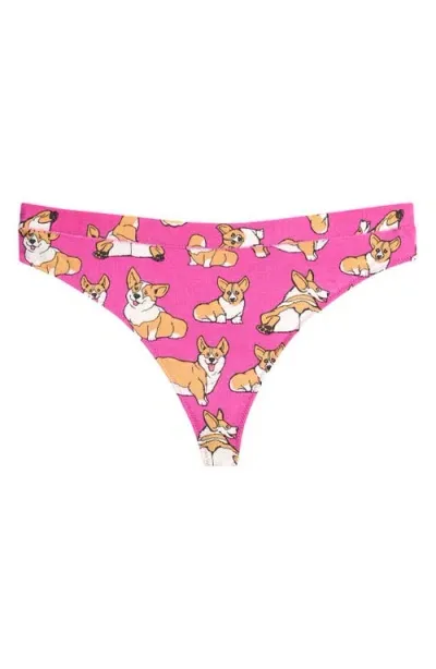 Meundies Feelfree Thong In Pink