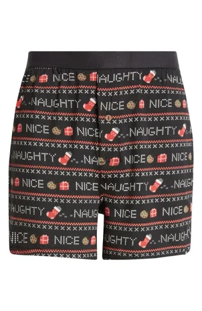 Meundies Knit Boxers In Naughty Or Nice