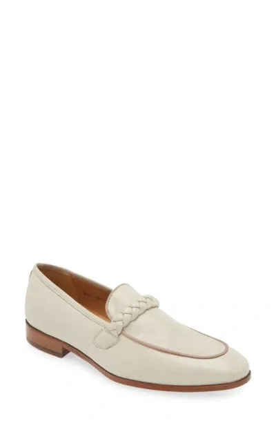 Mezlan Parole Apron Toe Loafer In White