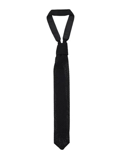 Mfpen Silk Formal Tie In Black Silk