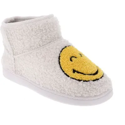 Mia Chill Smiley Genuine Shearling Bootie Slipper