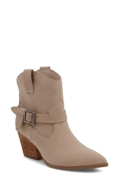 Mia Clement Pointed Toe Western Boot In Sand