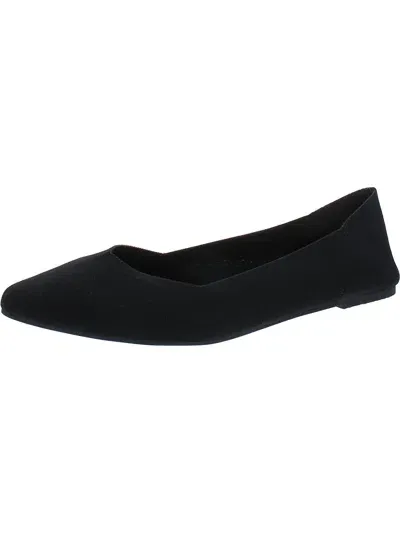 Mia Diera Womens Pointed Toe Slip On Ballet Flats In Black