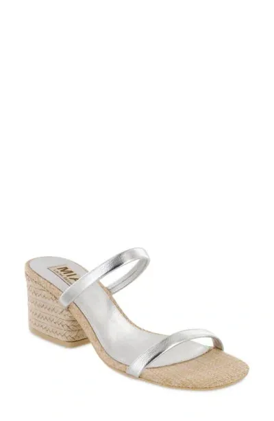 Mia Isabeli Espadrille Slide Sandal In Silver