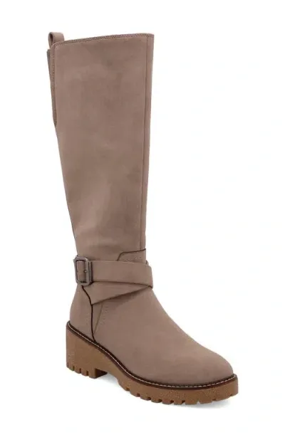 Mia Women's Kathleen Lug Sole Tall Boots In Taupe