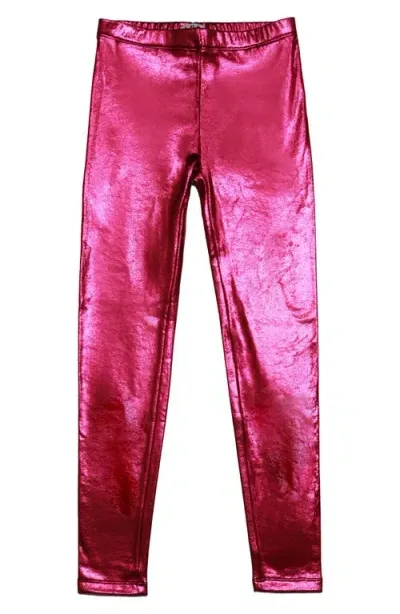 Mia New York Kids' Glitter Leggings In Purple