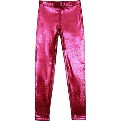 Mia New York Kids' Glitter Leggings In Purple