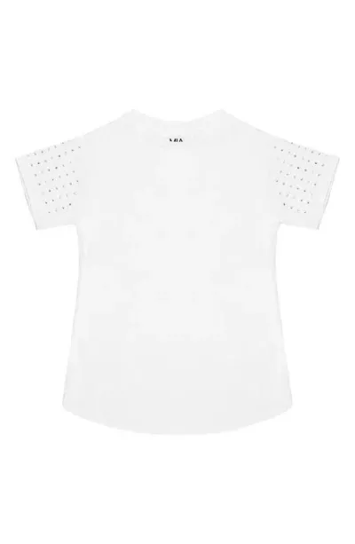 Mia New York Kids' Rhinestone Accent T-shirt In White