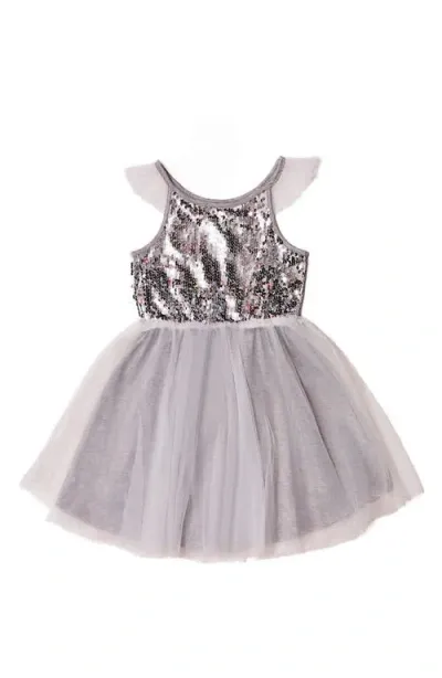 Mia New York Kids' Sequin Tutu Dress In Silver