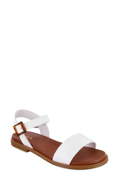 Mia Peyton Ankle Strap Sandal In White