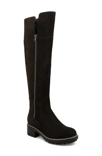 Mia Women's Pike Lug Sole Tall Boots In Black