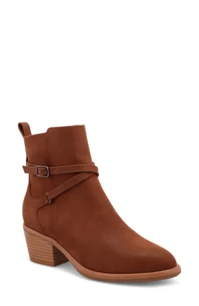 Mia Santina Block Heel Bootie In Cognac