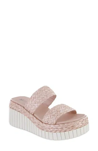 Mia Zayla Platform Wedge Sandal In Blush