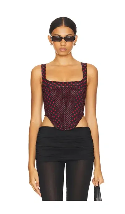 Miaou Campbell Corset In Red