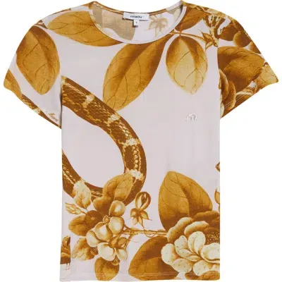 Miaou Print Baby Tee In Eden Print