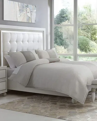 Michael Amini Baldwin 3-piece Queen Comforter Set In Dove