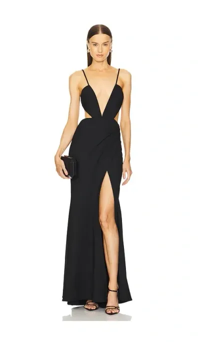 Michael Costello X Revolve Caisyn Gown In 黑色