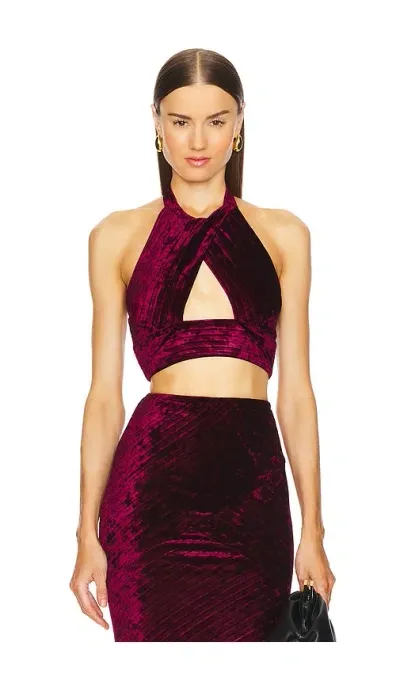 Michael Costello X Revolve Spencer Top In Burgundy