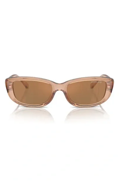 Michael Kors Asheville 54mm Rectangular Sunglasses In Brown