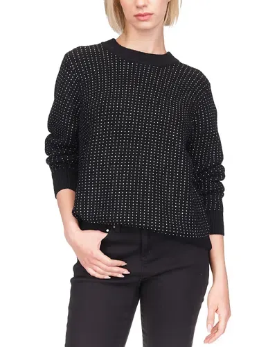 Michael Kors Easy Rhinestone Wool Sweater In Black