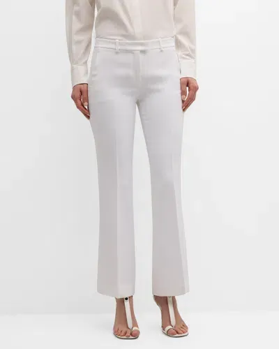 Michael Kors Haylee Flare Cropped Trousers In 베이지