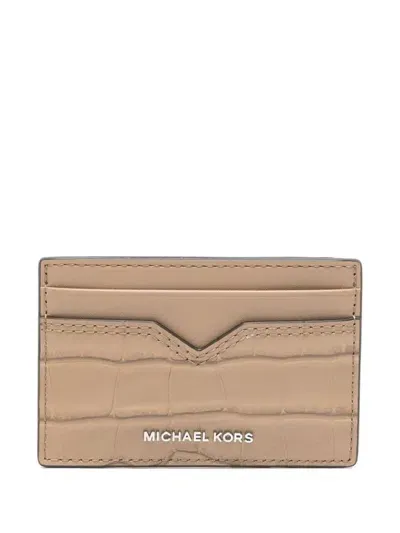 Michael Kors Hudson Notched Cardcase Accessories In Grey