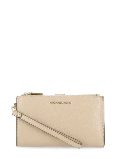 Michael Kors Jet Set' Leather Wallet Nude In Beige