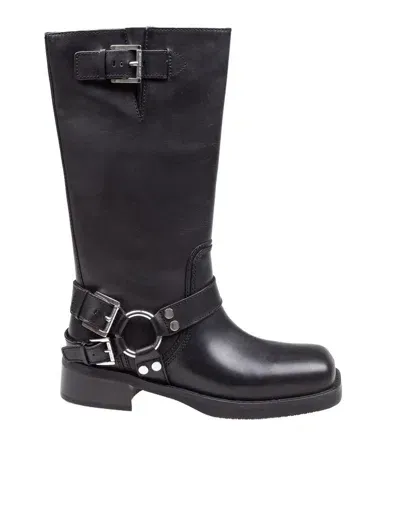 Michael Kors Crosby Moto Boot In Black