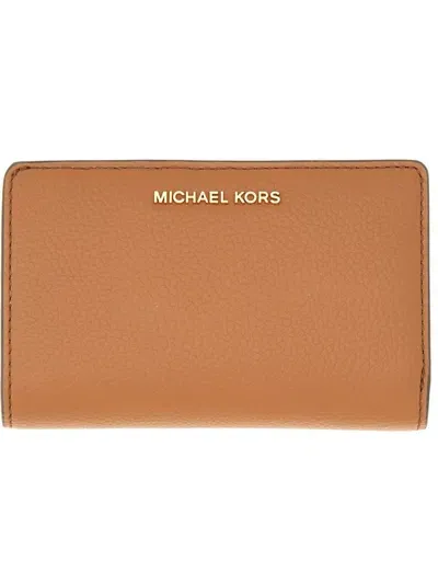 Michael Kors Leather Wallet In Brown