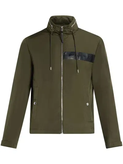 Michael Kors Logo-debossed Hooded Jacket In Green