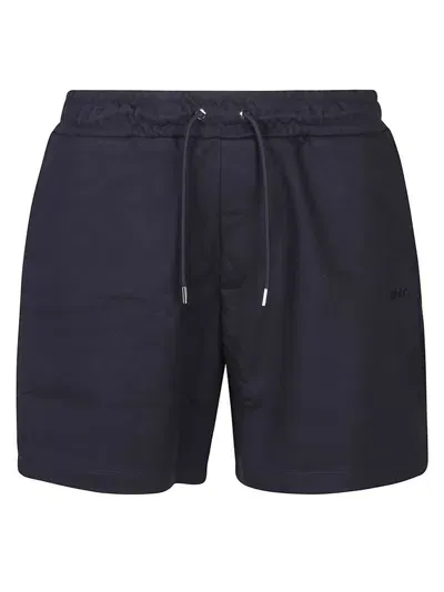 Michael Kors Logo Embroidered Drawstring Shorts In Navy