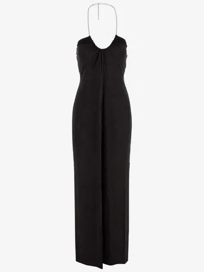 Michael Kors Long Viscose Dress In Black