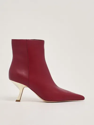 Michael Kors Luna Bootie Boots In Rosso Profondo