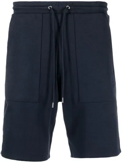 Michael Kors Monogram-print Reversible Track Shorts In Blue