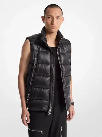 Michael Kors Nylon Quilted Puffer Vest In Black