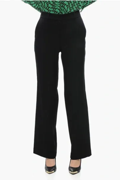 Michael Kors Pantaloni Satin With Flared-fit In Black