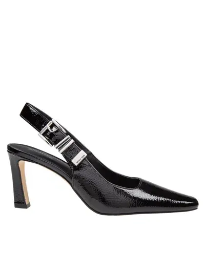 Michael Kors Patent Leather Slingback Pumps In Black