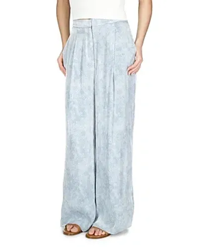 Michael Kors Petal Wide Leg Pants In Chambray