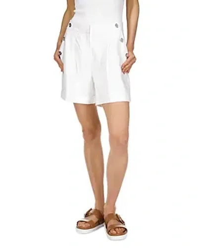 Michael Kors Pleated Sailor Shorts In White