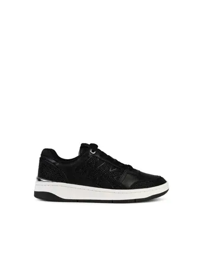 Michael Kors Rebel Black Leather Sneakers