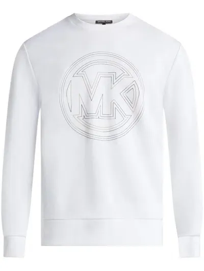 Michael Kors Logo-print Jersey Sweatshirt In White