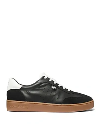 Michael Kors Women's Scotty Lace Up Low Top Sneakers In Black