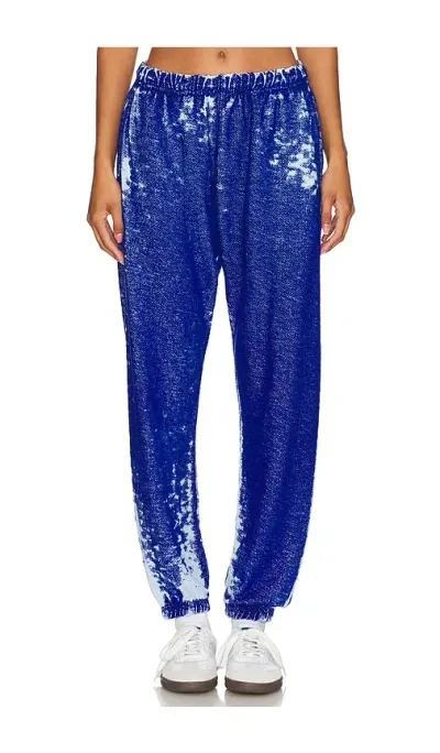 Michael Lauren Viper Burnout Loop Terry Sweat Pant W/ Side Pocket Pant In Royal