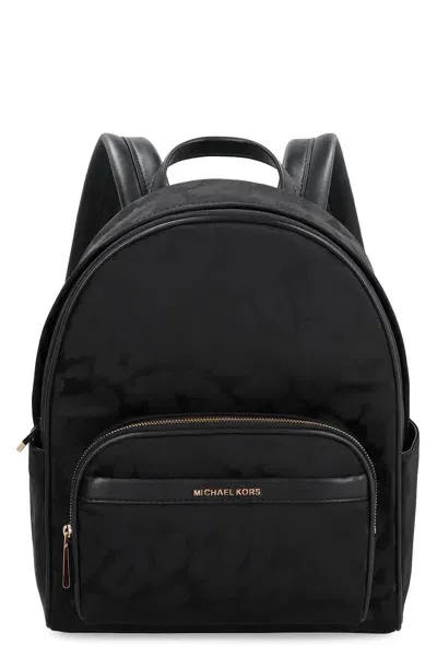 Michael Michael Kors Bex Leather And Canvas Backpack In Black