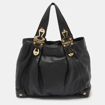 Pre-owned Michael Michael Kors Black Leather Tote