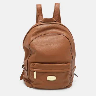 Pre-owned Michael Michael Kors Brown Leather Backpack