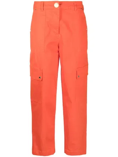 Michael Michael Kors Cargo Cropped Trousers In Orange